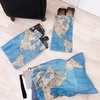 image:imageKikkerland Around The World Travel Bags Set of 4Map Set