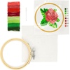 image:imageKikkerland DIY Mini Cross Stitch Sailboat Embroidery Craft Starter Kit Set with Pattern Instructions 3 Bamboo Hoop Stress Relief Adult Beginner FriendlyRose