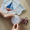 image:imageKikkerland DIY Mini Cross Stitch Sailboat Embroidery Craft Starter Kit Set with Pattern Instructions 3 Bamboo Hoop Stress Relief Adult Beginner FriendlySailboat