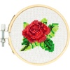 image:imageKikkerland DIY Mini Cross Stitch Sailboat Embroidery Craft Starter Kit Set with Pattern Instructions 3 Bamboo Hoop Stress Relief Adult Beginner FriendlyRose