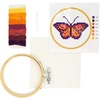image:imageKikkerland DIY Mini Cross Stitch Sailboat Embroidery Craft Starter Kit Set with Pattern Instructions 3 Bamboo Hoop Stress Relief Adult Beginner FriendlyBamboo  Polyester floss  90 cotton 10 polyerster fabric