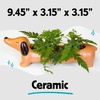 image:imageKikkerland Daisy The Dachshund Porcelain Dog Planter  Small Pot for Flowers Succulents Plants  Decor for Home Garden or Office