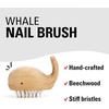 image:imageKikkerland HandCrafted MultiPurpose Beechwood Whale Scrub Brush  Supplies for Manicures and Pedicures Hand Washing Vegetable Scrubbing  Nautical Decor Bathroom Essentials
