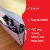 image:imageKikkerland Large Grey Felt Pocket Caddy for Storage with Inner Pockets  Organization Essentials for Bed Couch Home  Holder for Magazines Books Phones and Remote ControlsBedside Pocket  Large