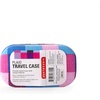 image:imageKikkerland Multi Color Plaid Print Small Travel Portable Compact Organizer Case Container for Earbuds Jewelry Loose Change