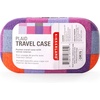 image:imageKikkerland Multi Color Plaid Print Small Travel Portable Compact Organizer Case Container for Earbuds Jewelry Loose Change