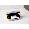 image:imageKikkerland Multi Color Plaid Print Small Travel Portable Compact Organizer Case Container for Earbuds Jewelry Loose Change