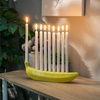 image:imageKikkerland Novelty Ceramic Banorah  Menorah for Hanukkah Chanukah Candle Holder  Fun Banana Themed MenorahBanorah