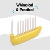 image:imageKikkerland Novelty Ceramic Banorah  Menorah for Hanukkah Chanukah Candle Holder  Fun Banana Themed MenorahMini Banorah