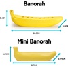 image:imageKikkerland Novelty Ceramic Banorah  Menorah for Hanukkah Chanukah Candle Holder  Fun Banana Themed MenorahMini Banorah