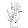 image:imageKikkerland Palm Reader Jewelry Display Mannequin Holder Organizer Storage Stand White for Rings Bracelets Decoration