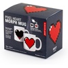image:imageKikkerland Pixel Heart Morphing Mug  Color Changing Cup Reacts to Heat  Fun Gift for Coffee Hot Cocoa amp Hot BeveragesPixel