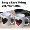 image:imageKikkerland Pixel Heart Morphing Mug  Color Changing Cup Reacts to Heat  Fun Gift for Coffee Hot Cocoa amp Hot BeveragesPixel