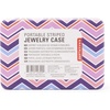 image:imageKikkerland Portable Striped Travel Jewelry Storage Case with Mirror  OR108A Random Style