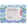 image:imageKikkerland Portable Striped Travel Jewelry Storage Case with Mirror  OR108A Random Style