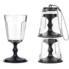 image:imageKikkerland Portable Wine Glass Stackable CompactTravel Glasses with Strap Black Set of 2