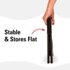 image:imageKikkerland Rhino Foldable Step Stool  Holds Adults up to 300 Lbs Best for Kitchen amp Bathroom  Collapsible Portable Lightweight Stepping Stool with Sturdy NonSlip Design  Black 15Black