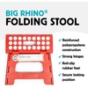 image:imageKikkerland Rhino Foldable Step Stool  Holds Adults up to 300 Lbs Best for Kitchen amp Bathroom  Collapsible Portable Lightweight Stepping Stool with Sturdy NonSlip Design  Black 15Red