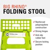 image:imageKikkerland Rhino Foldable Step Stool  Holds Adults up to 300 Lbs Best for Kitchen amp Bathroom  Collapsible Portable Lightweight Stepping Stool with Sturdy NonSlip Design  Black 15Green