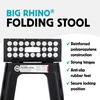 image:imageKikkerland Rhino Foldable Step Stool  Holds Adults up to 300 Lbs Best for Kitchen amp Bathroom  Collapsible Portable Lightweight Stepping Stool with Sturdy NonSlip Design  Black 15Black