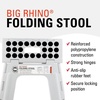 image:imageKikkerland Rhino Foldable Step Stool  Holds Adults up to 300 Lbs Best for Kitchen amp Bathroom  Collapsible Portable Lightweight Stepping Stool with Sturdy NonSlip Design  Black 15White