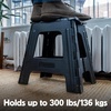 image:imageKikkerland Rhino Foldable Step Stool  Holds Adults up to 300 Lbs Best for Kitchen amp Bathroom  Collapsible Portable Lightweight Stepping Stool with Sturdy NonSlip Design  Black 15Black