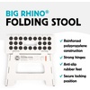 image:imageKikkerland Rhino Foldable Step Stool  Holds Adults up to 300 Lbs Best for Kitchen amp Bathroom  Collapsible Portable Lightweight Stepping Stool with Sturdy NonSlip Design  Black 15White
