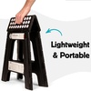 image:imageKikkerland Rhino Foldable Step Stool  Holds Adults up to 300 Lbs Best for Kitchen amp Bathroom  Collapsible Portable Lightweight Stepping Stool with Sturdy NonSlip Design  Black 15Black