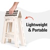image:imageKikkerland Rhino Foldable Step Stool  Holds Adults up to 300 Lbs Best for Kitchen amp Bathroom  Collapsible Portable Lightweight Stepping Stool with Sturdy NonSlip Design  Black 15White