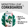 image:imageKikkerland Set of 3 Monstera Leaf Cork Board  Bulletin Board with SelfAdhesive  Decorative Display for Home and Office