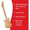image:imageKikkerland Set of Two Novelty Guitar Wooden Spoons for Kitchen  Beechwood Heat Resistant Use with NonStick Cookware  Unique Gift for Music Lovers and Cooking EnthusiastsRockin Spoon
