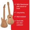 image:imageKikkerland Set of Two Novelty Guitar Wooden Spoons for Kitchen  Beechwood Heat Resistant Use with NonStick Cookware  Unique Gift for Music Lovers and Cooking EnthusiastsRockin Spoons