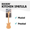 image:imageKikkerland Set of Two Novelty Guitar Wooden Spoons for Kitchen  Beechwood Heat Resistant Use with NonStick Cookware  Unique Gift for Music Lovers and Cooking EnthusiastsRockin Spatula