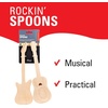 image:imageKikkerland Set of Two Novelty Guitar Wooden Spoons for Kitchen  Beechwood Heat Resistant Use with NonStick Cookware  Unique Gift for Music Lovers and Cooking EnthusiastsRockin Spoons