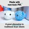 image:imageKikkerland Set of Two Reusable Dryer Buddies for Laundry  Fabric Softener Dryer Balls  Control Static Remove Wrinkles Dry Clothes Faster Puffer Fish