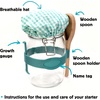 image:imageKikkerland Sourdough Starter Kit  DIY Bread Baking Supplies with Glass Jar Wooden Spoon amp Breathable Hat  Homesteading amp Homemaking Essentials