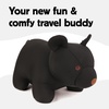 image:imageKikkerland Zip amp Flip Travel Pillow  Micro Bead Head Rest for Planes and Travel  Brown BearBlack Bear