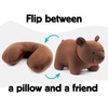 image:imageKikkerland Zip amp Flip Travel Pillow  Micro Bead Head Rest for Planes and Travel  Brown BearBrown Bear