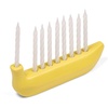image:imageKikkerland Novelty Ceramic Banorah  Menorah for Hanukkah Chanukah Candle Holder  Fun Banana Themed MenorahMini Banorah