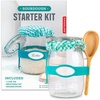 image:imageKikkerland Sourdough Starter Kit  DIY Bread Baking Supplies with Glass Jar Wooden Spoon amp Breathable Hat  Homesteading amp Homemaking Essentials