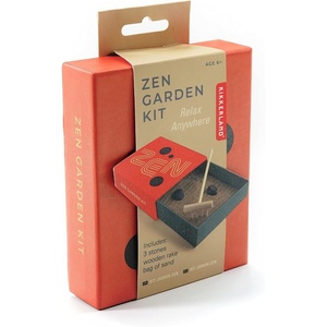 image:imageKikkerland Desk Table Zen Garden Kit for Stress Relief Office Home Decor Meditation Novelty Gift