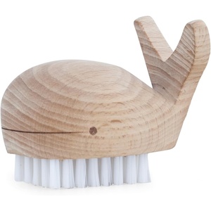 image:imageKikkerland HandCrafted MultiPurpose Beechwood Whale Scrub Brush  Supplies for Manicures and Pedicures Hand Washing Vegetable Scrubbing  Nautical Decor Bathroom Essentials