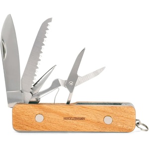 image:imageKikkerland Huckleberry My First Pocket Knife  4in1 MultiPurpose Tool for Young Explorers  Includes Awl Scissors Saw amp Knife with Blunt Point