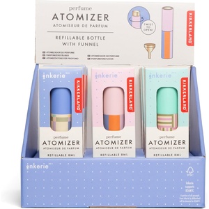 image:imageKikkerland Inkerie Perfume Atomizer in Surprise Colors  Mini Spray Bottle for Fragrance amp Cologne  Reusable amp EasyFill Travel Essentials