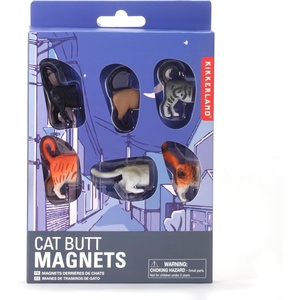 image:imageKikkerland Magnetic Funny Cat Butt Refrigerator Decorative Magnets Set of 6 Novelty Gift Cat LoversCat