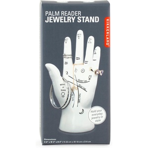 image:imageKikkerland Palm Reader Jewelry Display Mannequin Holder Organizer Storage Stand White for Rings Bracelets Decoration