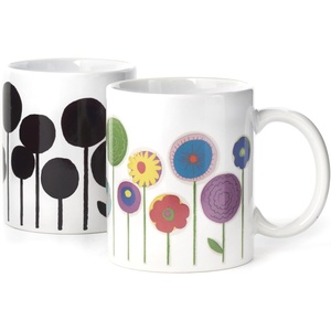image:imageKikkerland Pixel Heart Morphing Mug  Color Changing Cup Reacts to Heat  Fun Gift for Coffee Hot Cocoa amp Hot BeveragesFlowering