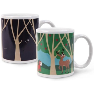 image:imageKikkerland Pixel Heart Morphing Mug  Color Changing Cup Reacts to Heat  Fun Gift for Coffee Hot Cocoa amp Hot BeveragesWoodlands