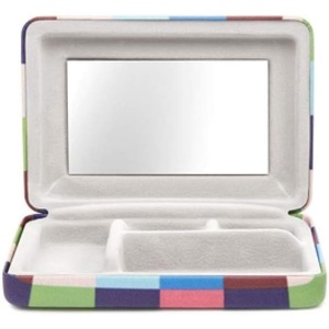 image:imageKikkerland Plaid Travel Jewelry Case