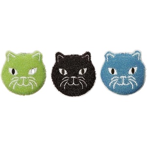 image:imageKikkerland Reusable Cat Scrub Sponge  Cleaning Supplies for Kitchen Home Essentials  Fun Gifts for Kids amp Adults  Set of 3